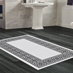 Dekoreko Kaymaz Taban Djt Banyo Halısı Yıldız Deri Modern 608M