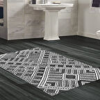 Dekoreko Kaymaz Taban Djt Banyo Halısı Yıldız Deri Modern 2029