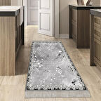 Dekoreko Kaymaz Taban Djt Mutfak Halısı Yıldız Deri Saçaklı Modern Mu118