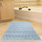 Dekoreko Kaymaz Taban Djt Banyo Halısı Trend Saçaklı İskandinav F5084