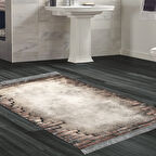 Dekoreko Kaymaz Taban Djt Banyo Halısı Star Pamuk Saçaklı Modern F5049