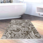 Dekoreko Kaymaz Taban Djt Banyo Halısı Trend Saçaklı Modern Mu145
