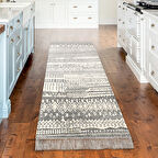 Dekoreko Kaymaz Taban Djt Mutfak Halısı Trend Saçaklı İskandinav Al1104