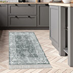 Dekoreko Kaymaz Taban Djt Mutfak Halısı Trend Saçaklı Modern M5142