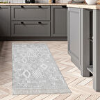 Dekoreko Kaymaz Taban Djt Mutfak Halısı Trend Saçaklı İskandinav F5137