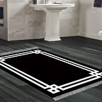 Dekoreko Kaymaz Taban Djt Banyo Halısı Star Pamuk Saçaklı Modern 1669