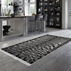 Dekoreko Kaymaz Taban Djt Mutfak Halısı Yıldız Deri Saçaklı Modern 1906