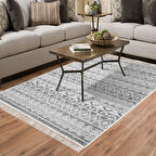 Dekoreko Kaymaz Taban Djt Salon Halısı Trend Saçaklı İskandinav F5078