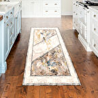 Dekoreko Kaymaz Taban Djt Mutfak Halısı Yıldız Deri Modern 729