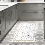Dekoreko Kaymaz Taban Djt Mutfak Halısı Trend Saçaklı Modern M12366