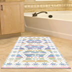 Dekoreko Kaymaz Taban Djt Banyo Halısı Yıldız Deri İskandinav F5014