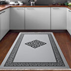 Dekoreko Kaymaz Taban Djt Mutfak Halısı Star Pamuk Saçaklı Modern 656M