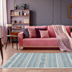 Dekoreko Kaymaz Taban Djt Salon Halısı Trend Saçaklı İskandinav F5082