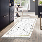 Dekoreko Kaymaz Taban Djt Mutfak Halısı Star Pamuk Saçaklı Modern M12366
