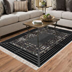 Dekoreko Kaymaz Taban Djt Salon Halısı Star Pamuk Saçaklı Modern M5132