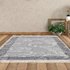 Dekoreko Kaymaz Taban Djt Salon Halısı Trend Saçaklı Modern 1314