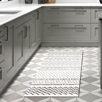 Dekoreko Kaymaz Taban Djt Mutfak Halısı Trend İskandinav F5086