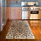 Dekoreko Kaymaz Taban Djt Mutfak Halısı Yıldız Deri Modern 1910