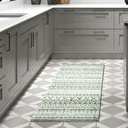 Dekoreko Kaymaz Taban Djt Mutfak Halısı Trend İskandinav F5078