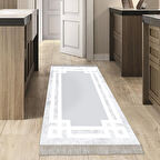 Dekoreko Kaymaz Taban Djt Mutfak Halısı Star Pamuk Saçaklı Modern 657M