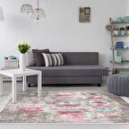 Dekoreko Kaymaz Taban Djt Salon Halısı Yıldız Deri Saçaklı Modern F5138