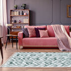 Dekoreko Kaymaz Taban Djt Salon Halısı Trend Saçaklı İskandinav F5124