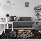 Dekoreko Kaymaz Taban Djt Salon Halısı Star Pamuk Modern E4052