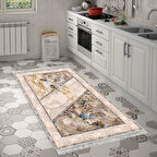 Dekoreko Kaymaz Taban Djt Mutfak Halısı Trend Saçaklı Modern 729