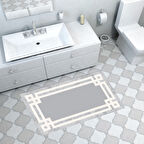 Dekoreko Kaymaz Taban Djt Banyo Halısı Star Pamuk Modern 657M