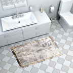 Dekoreko Kaymaz Taban Djt Banyo Halısı Star Pamuk Modern M12271