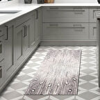 Dekoreko Kaymaz Taban Djt Mutfak Halısı Yıldız Deri Modern 743