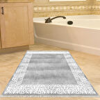 Dekoreko Kaymaz Taban Djt Banyo Halısı Star Pamuk Saçaklı Modern 1460