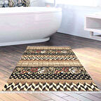 Dekoreko Kaymaz Taban Djt Banyo Halısı Trend Saçaklı Modern Mu127
