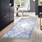 Dekoreko Kaymaz Taban Djt Mutfak Halısı Yıldız Deri Saçaklı Modern M5003