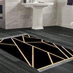 Dekoreko Kaymaz Taban Djt Banyo Halısı Trend Saçaklı Modern 686M