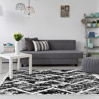 Dekoreko Kaymaz Taban Djt Salon Halısı Star Pamuk Saçaklı İskandinav F5128