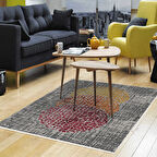 Dekoreko Kaymaz Taban Djt Salon Halısı Yıldız Deri Modern E4052