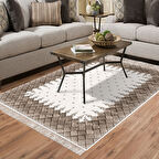 Dekoreko Kaymaz Taban Djt Salon Halısı Trend Saçaklı Modern 1529