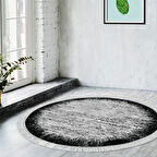 Dekoreko Kaymaz Taban Djt Salon Halısı Star Pamuk Saçaklı Yuvarlak Modern 1342