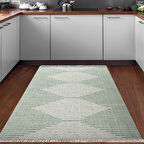 Dekoreko Kaymaz Taban Djt Mutfak Halısı Yıldız Deri Saçaklı İskandinav F5085