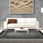 Dekoreko Kaymaz Taban Djt Salon Halısı Yıldız Deri Saçaklı Modern 1674