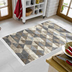 Dekoreko Kaymaz Taban Djt Mutfak Halısı Yıldız Deri Saçaklı İskandinav 661M