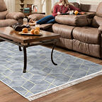 Dekoreko Kaymaz Taban Djt Salon Halısı Trend Saçaklı Modern 627M