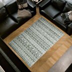 Dekoreko Kaymaz Taban Djt Salon Halısı Yıldız Deri İskandinav F5078