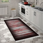 Dekoreko Kaymaz Taban Djt Mutfak Halısı Yıldız Deri Saçaklı Modern 1693