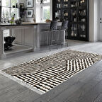 Dekoreko Kaymaz Taban Djt Mutfak Halısı Star Pamuk Saçaklı Modern 713