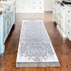 Dekoreko Kaymaz Taban Djt Mutfak Halısı Yıldız Deri Saçaklı Modern 1488