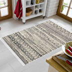 Dekoreko Kaymaz Taban Djt Mutfak Halısı Yıldız Deri Saçaklı İskandinav Al1104