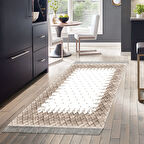 Dekoreko Kaymaz Taban Djt Mutfak Halısı Star Pamuk Saçaklı Modern 1529