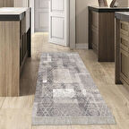 Dekoreko Kaymaz Taban Djt Mutfak Halısı Yıldız Deri Saçaklı İskandinav F5132